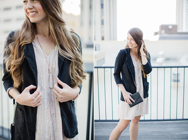 The perfect dress for New Year's Eve from Lisa Kirk Something Pretty Blog Photographed by Amy Rae Co at The Glass Box in Raleigh, NC Blogger Lifestyle Influencer