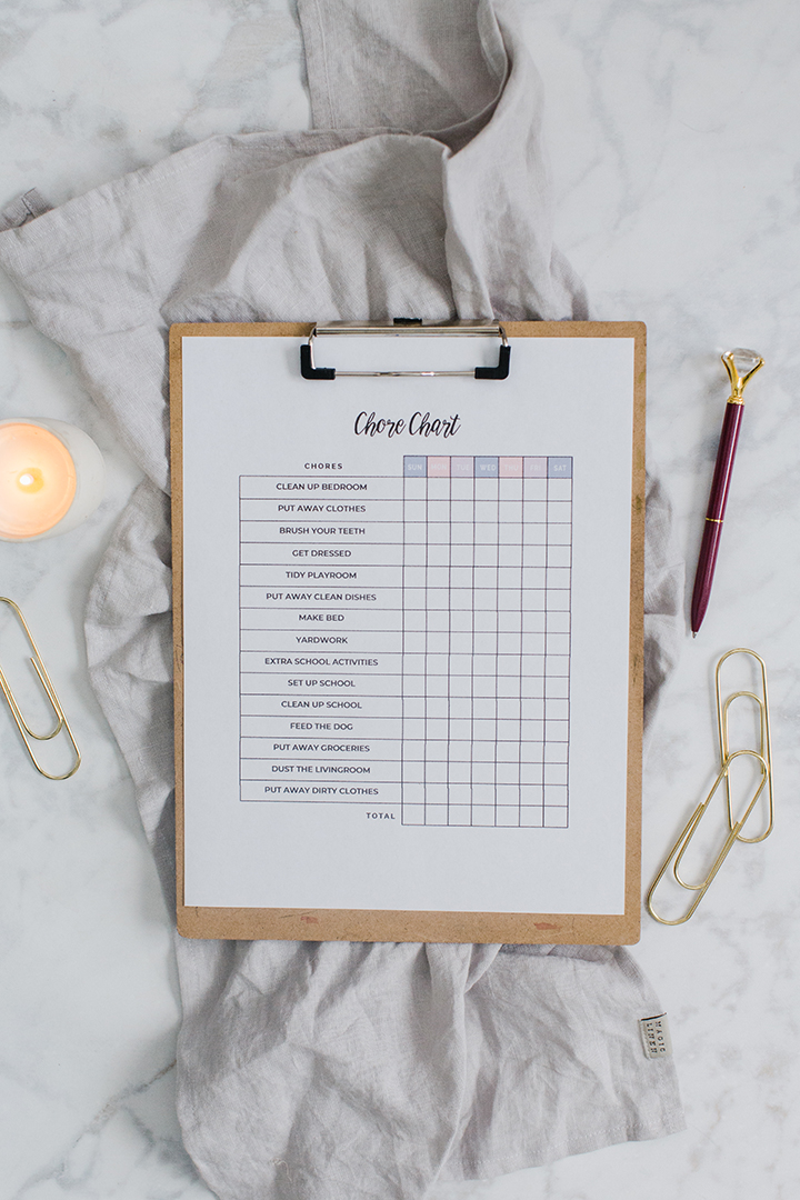 This customizable printable chore chart is perfect for kid's daily routines and expectations around the house because it's so simple it can be used however you decide. 