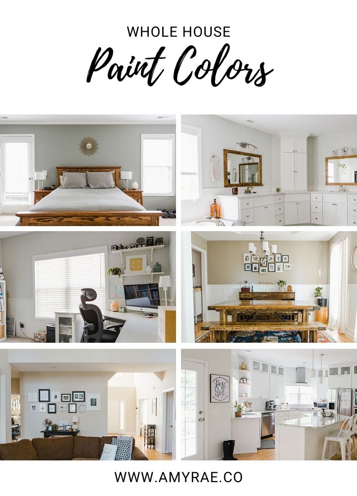 I'm sharing nearly every room in the home and the specific interior paint colors we chose.  It is so helpful to see all the rooms together and the overall color palette of the home.  